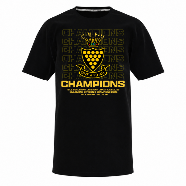 Cornwall RFU CHAMPIONS T-Shirt, Adults