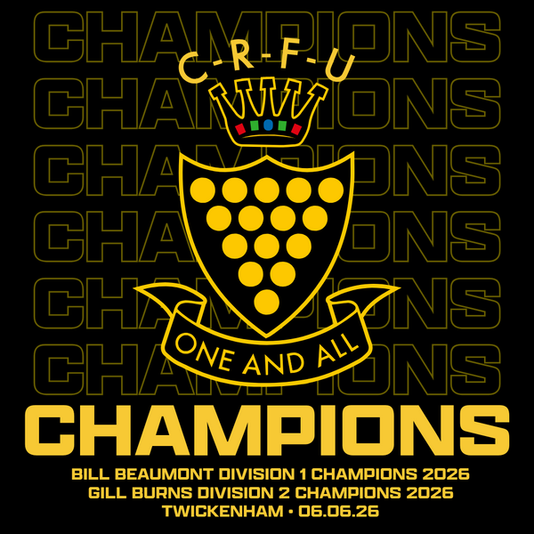 Cornwall RFU CHAMPIONS T-Shirt, Adults