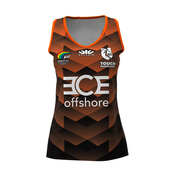 Nederland Touch - Playing Singlet (AWAY - BLACK), Womens